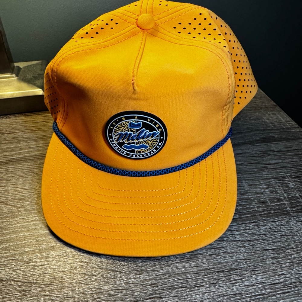 Melin Brand Orange Mesh Snapback Hat